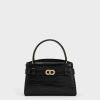 C&K Aubrielle Croc-Effect Top Handle Bag - Black - Image 3