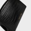 C&K Aubrielle Croc-Effect Top Handle Bag - Black - Image 6