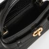 C&K Aubrielle Croc-Effect Top Handle Bag - Black - Image 7