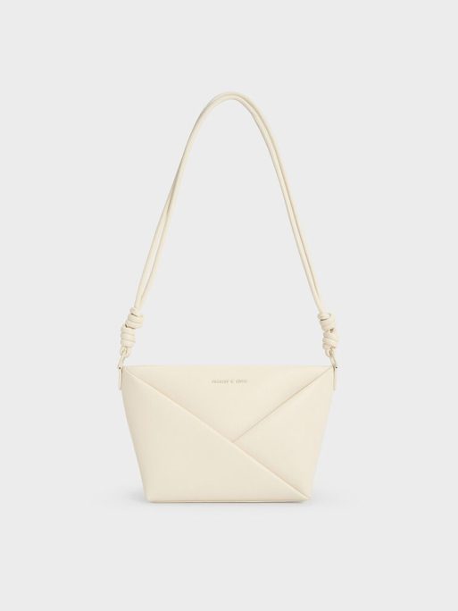 C&K Midori Geometric Crossbody Bag - Cream