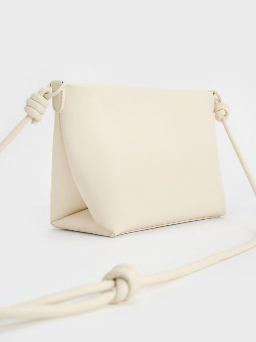 C&K Midori Geometric Crossbody Bag - Cream - Image 6