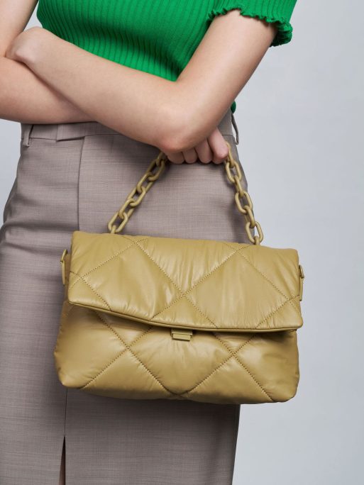C&K Lin Puffer Chain Shoulder Bag - sand - Image 4
