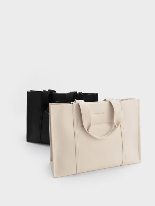 C&K Shalia Tote Bag - Beige - Image 7