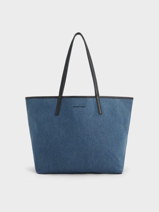C&K Sianna Denim Tote Bag - Denim Blue