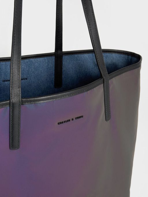 C&K Sianna Denim Tote Bag - Denim Blue - Image 5