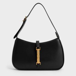 C&K Cesia Metallic Accent Shoulder Bag - Black