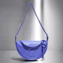 C&K Philomena Half-Moon Crossbody Bag - Purple