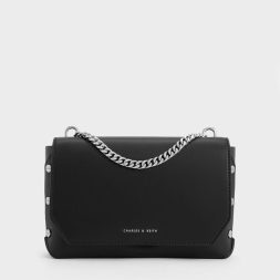 C&K Clea Chain-Handle Bag - Noir