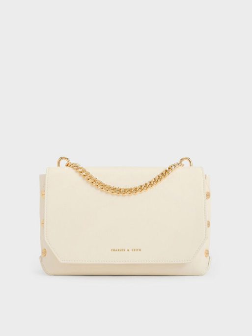 C&K Clea Chain-Handle Bag - Cream
