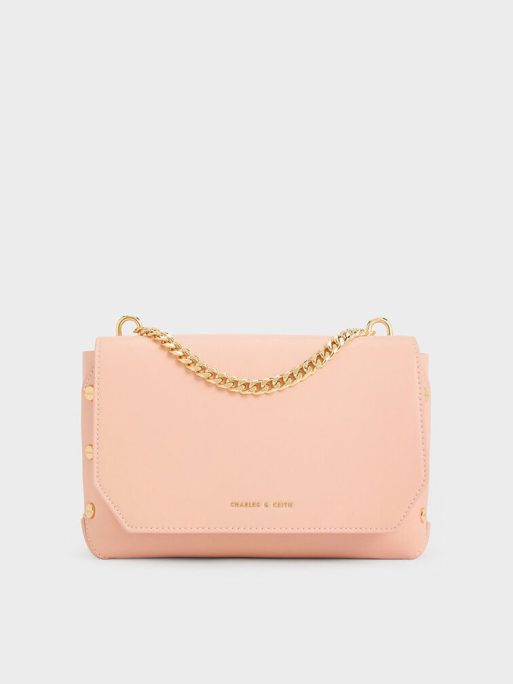 C&K Clea Chain-Handle Bag - Pink
