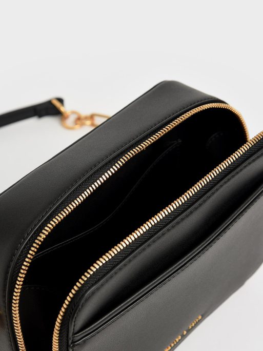 C&K Lock & Key Chain Handle Bag - Black - Image 7