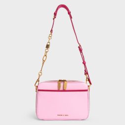 C&K Lock & Key Chain Handle Bag - Pink
