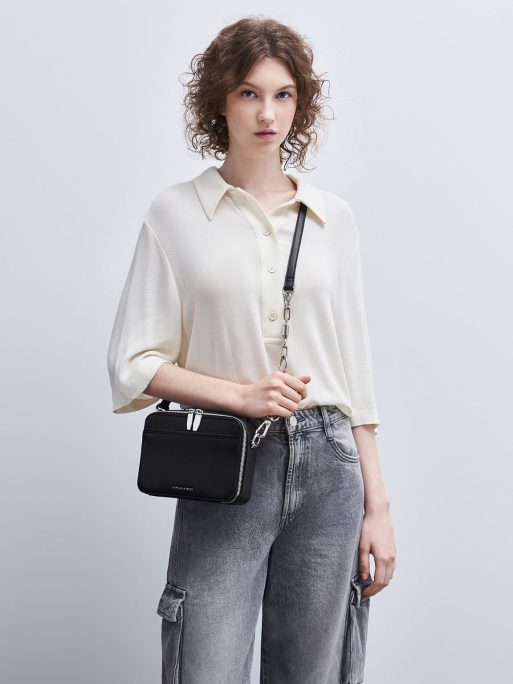 C&K Lock & Key Chain Handle Bag - Noir - Image 4