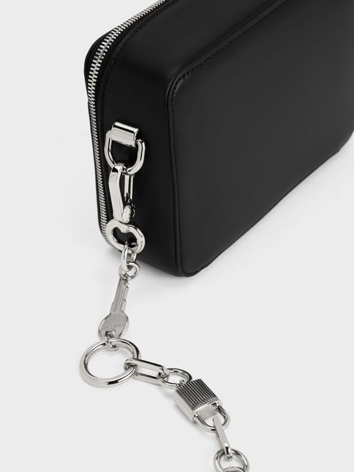 C&K Lock & Key Chain Handle Bag - Noir - Image 6