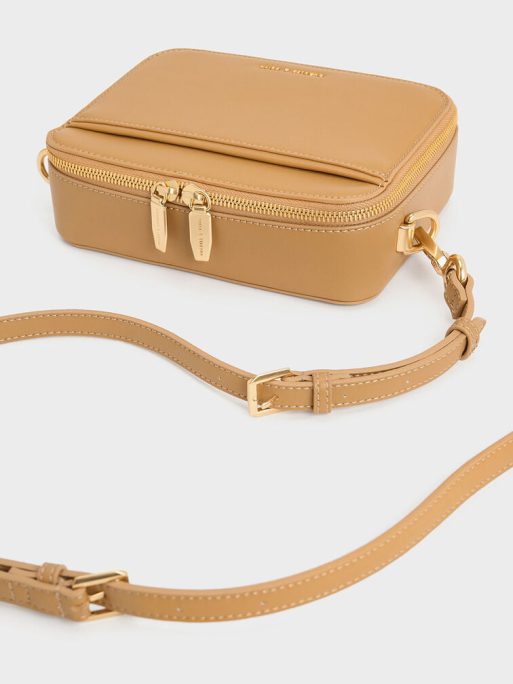 C&K Lock & Key Chain Handle Bag - Camel - Image 5