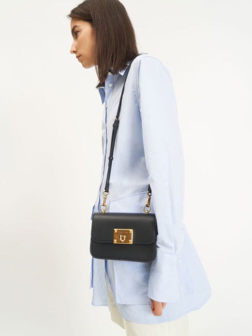 C&K Metallic Turn-Lock Bag - Black - Image 6