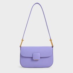 C&K Koa Square Push-Lock Shoulder Bag - Lilac