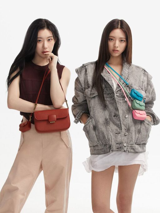 C&K Koa Square Push-Lock Shoulder Bag - Brick - Image 4