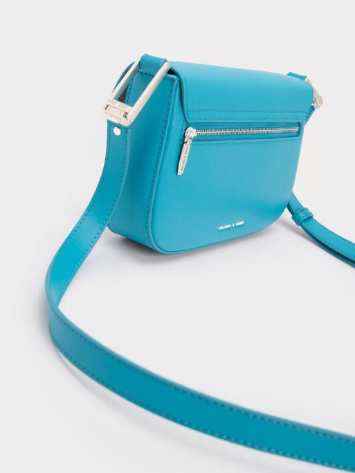 C&K Koa Square Push-Lock Shoulder Bag - Blue - Image 3