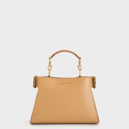C&K Mini Lexie Side-Buckle Trapeze Bag - Sand