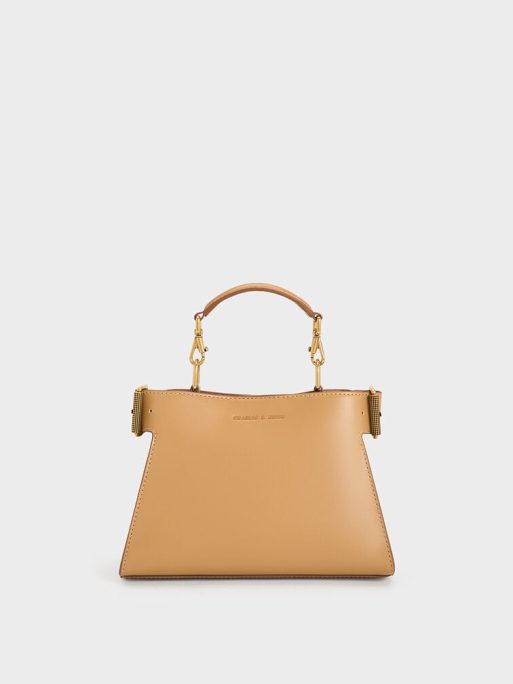 C&K Mini Lexie Side-Buckle Trapeze Bag - Sand