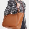 C&K Tubular Slouchy Tote Bag - Cognac - Image 4