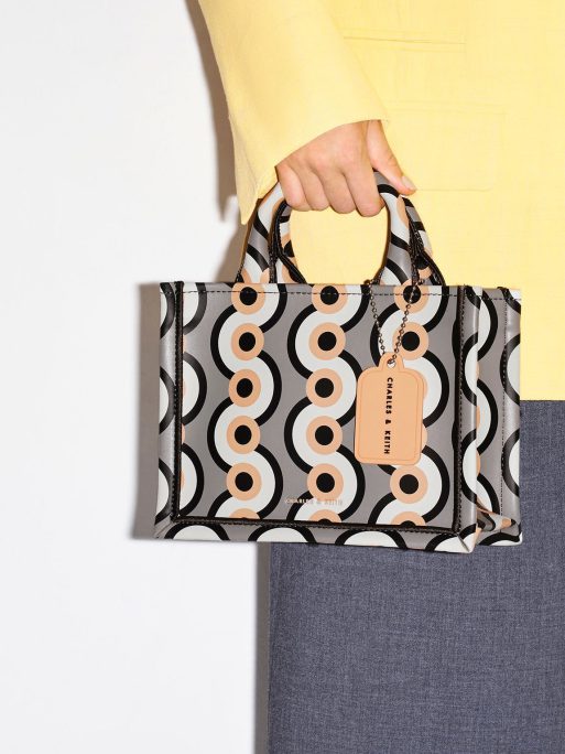 C&K Mini Jump Print Tote Bag - Taupe - Image 2