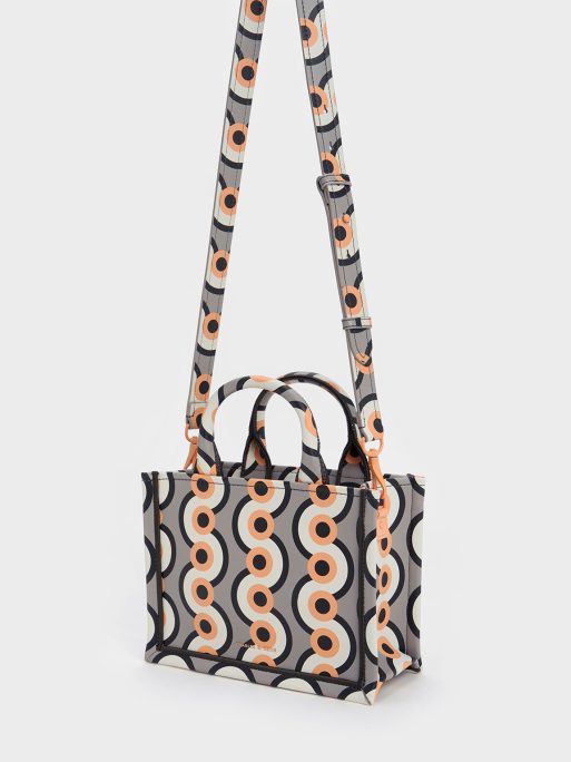 C&K Mini Jump Print Tote Bag - Taupe - Image 3