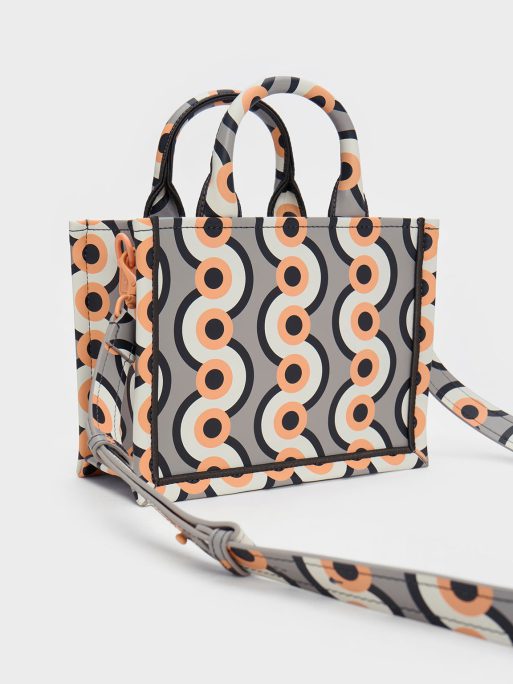 C&K Mini Jump Print Tote Bag - Taupe - Image 5