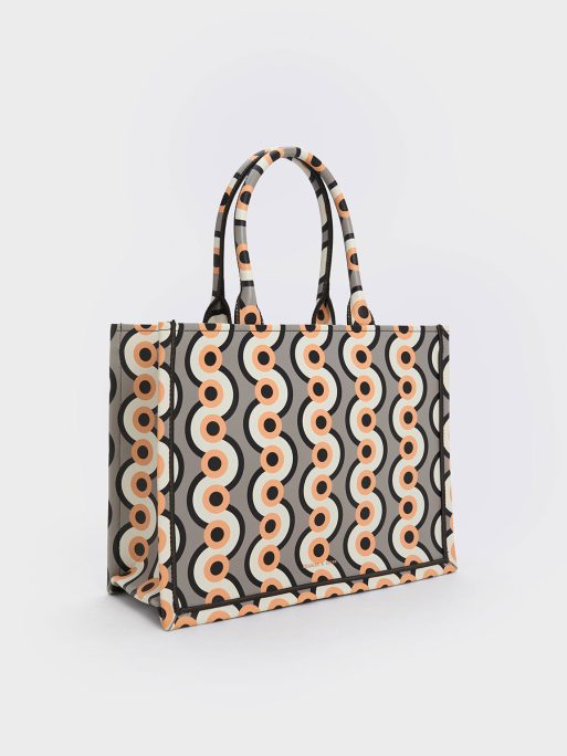 C&K Jump Print Tote Bag - Taupe - Image 3