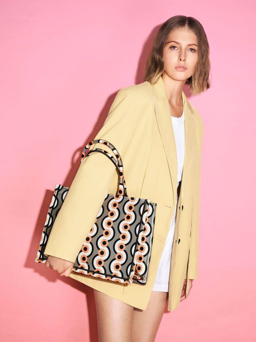 C&K Jump Print Tote Bag - Taupe - Image 4