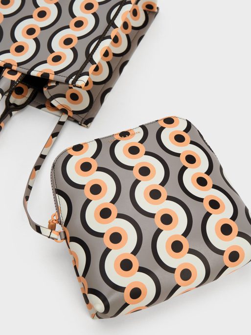 C&K Jump Print Tote Bag - Taupe - Image 5