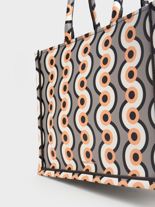 C&K Jump Print Tote Bag - Taupe - Image 6