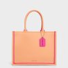 C&K Jump Contrast-Trim Tote Bag - Orange