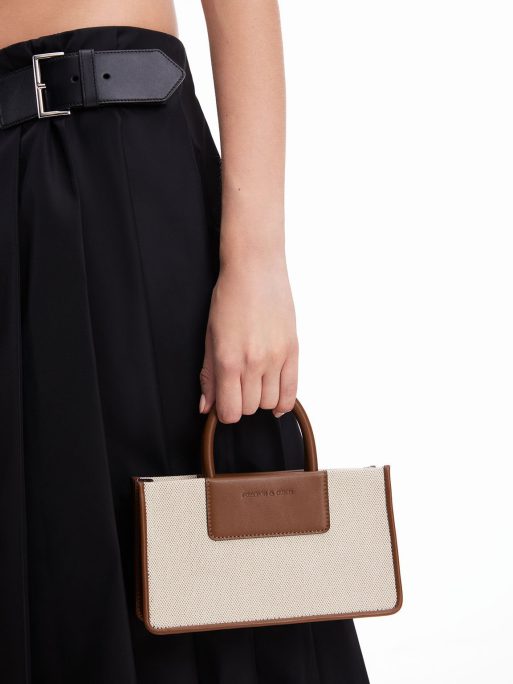 C&K Mini Astra Canvas Tote Bag - Chocolate - Image 2