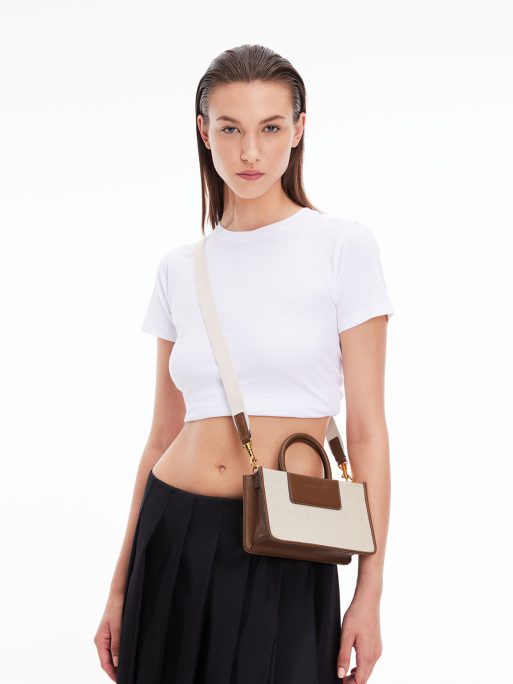 C&K Mini Astra Canvas Tote Bag - Chocolate - Image 4