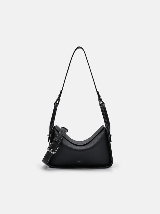 PEDRO Demi Leather Shoulder Bag - Black