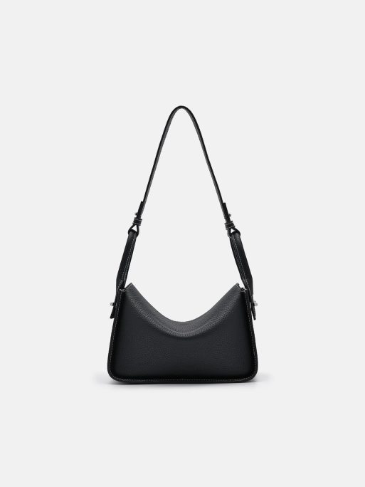 PEDRO Demi Leather Shoulder Bag - Black - Image 3