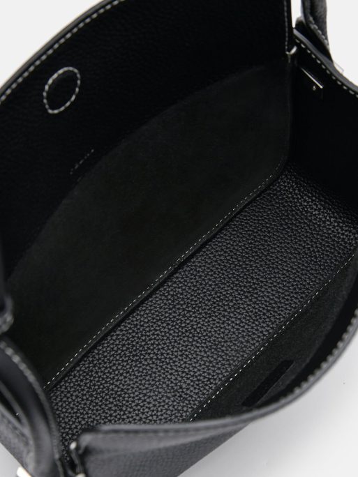 PEDRO Demi Leather Shoulder Bag - Black - Image 5