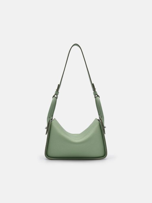 PEDRO Demi Leather Shoulder Bag - Green - Image 3