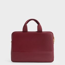 C&K Textured Laptop Bag - Burgundy