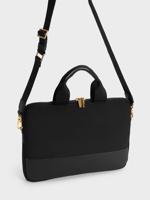 C&K Textured Laptop Bag - Black - Image 3