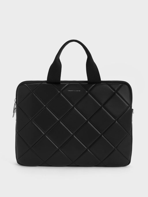 C&K Aubrielle Quilted Laptop Bag - Noir