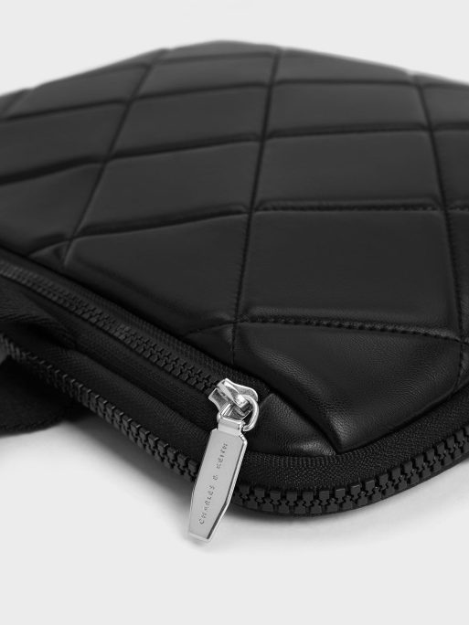 C&K Aubrielle Quilted Laptop Bag - Noir - Image 3
