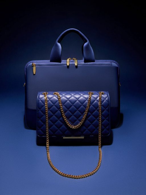 C&K Textured Laptop Bag - Navy - Image 2
