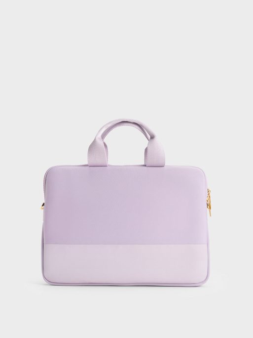 C&K Textured Laptop Bag - Lilac