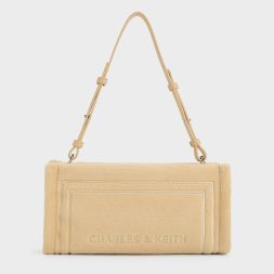 C&K Loey Textured Shoulder Bag - Beige