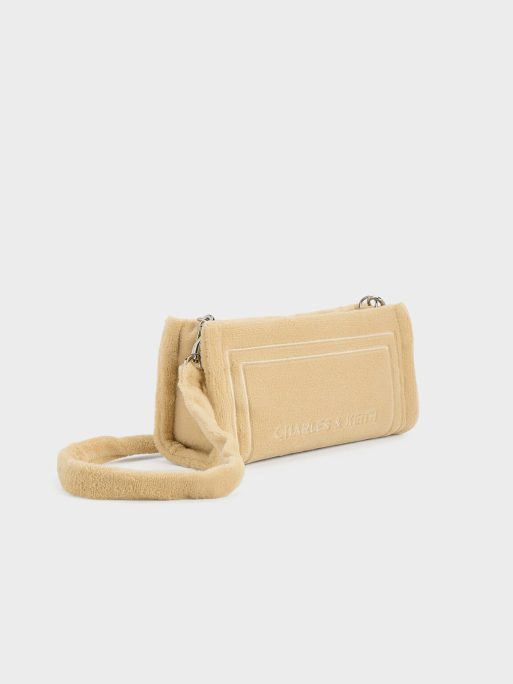 C&K Loey Textured Shoulder Bag - Beige - Image 3