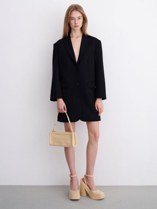 C&K Loey Textured Shoulder Bag - Beige - Image 10