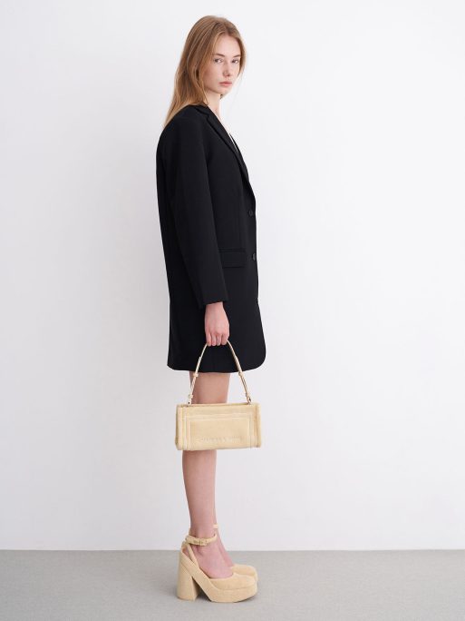 C&K Loey Textured Shoulder Bag - Beige - Image 11